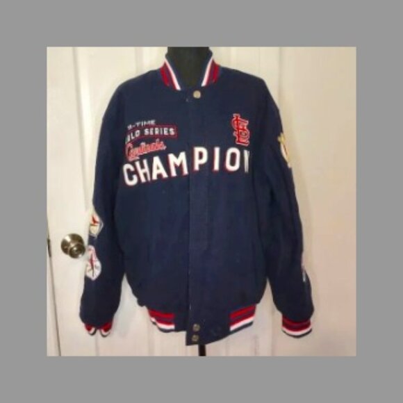 ST. LOUIS CARDINALS WORLD SERIES CHAMP JACKET SIZE MEDUIM